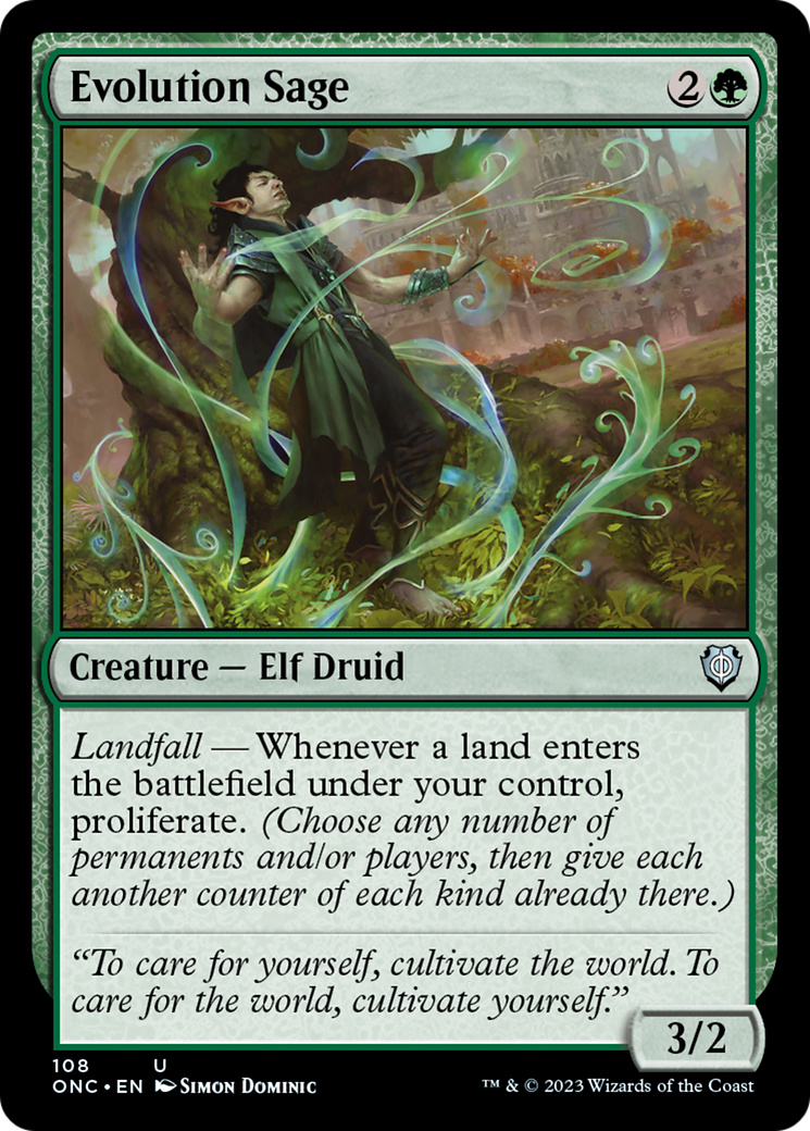 Evolution Sage [Phyrexia: All Will Be One Commander] | Boutique FDB TCG