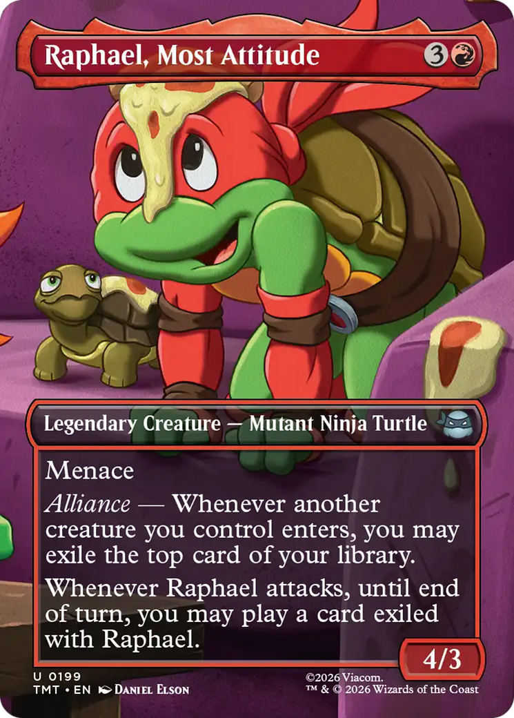 Raphael, Most Attitude (Borderless) [Teenage Mutant Ninja Turtles] | Boutique FDB TCG