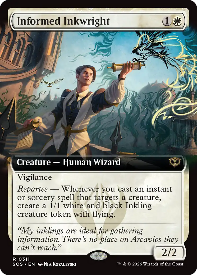 Informed Inkwright (Extended Art) [Secrets of Strixhaven] | Boutique FDB TCG