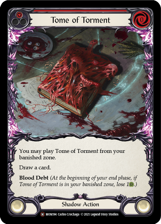 Tome of Torment [U-MON194-RF] (Monarch Unlimited)  Unlimited Rainbow Foil | Boutique FDB TCG