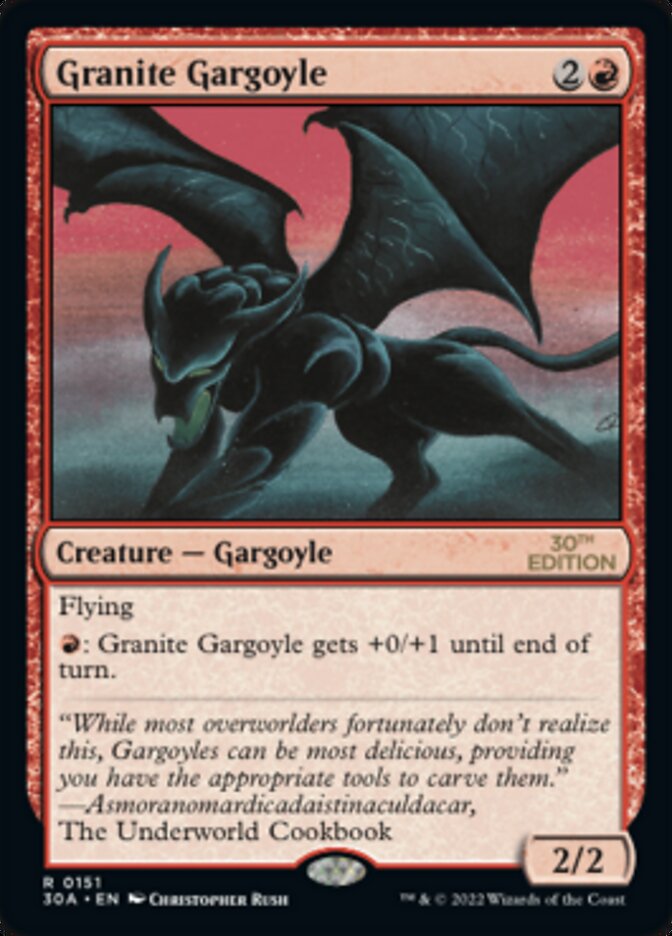 Granite Gargoyle [30th Anniversary Edition] | Boutique FDB TCG