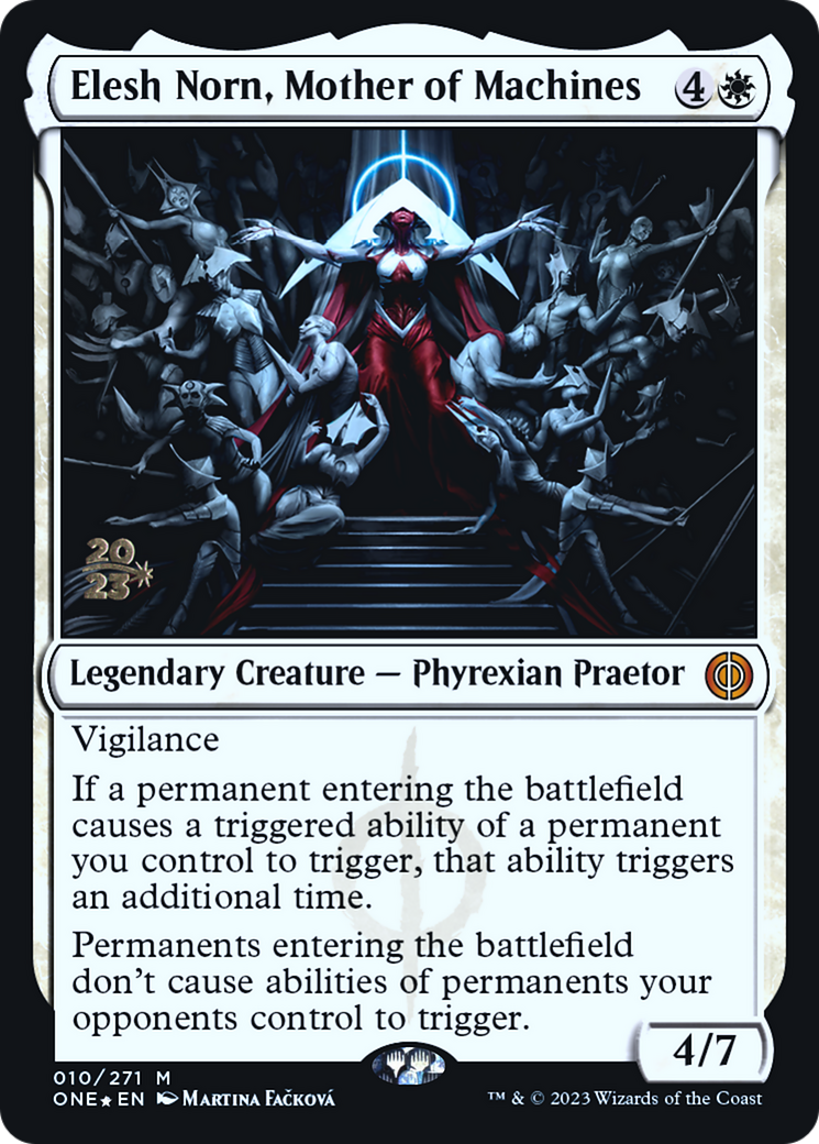 Elesh Norn, Mother of Machines [Phyrexia: All Will Be One Prerelease Promos] | Boutique FDB TCG