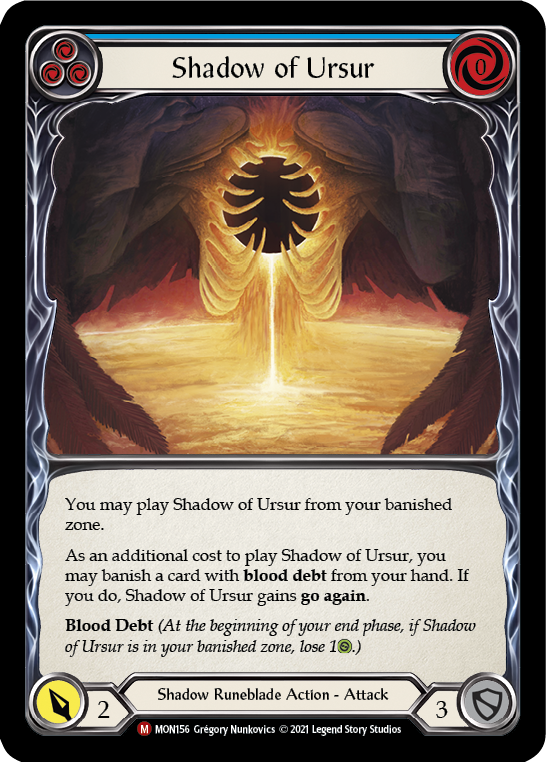 Shadow of Ursur [MON156] (Monarch)  1st Edition Normal | Boutique FDB TCG