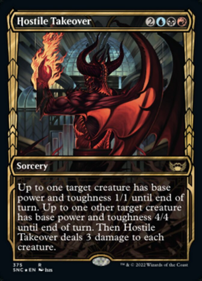 Hostile Takeover (Showcase Golden Age Gilded Foil) [Streets of New Capenna] | Boutique FDB TCG