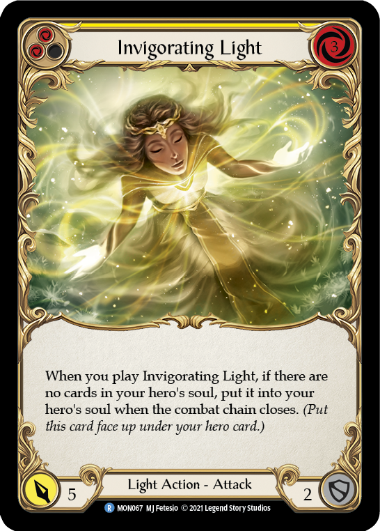 Invigorating Light (Yellow) [MON067-RF] (Monarch)  1st Edition Rainbow Foil | Boutique FDB TCG