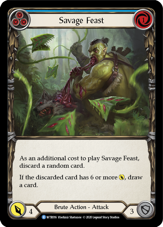 Savage Feast (Blue) [U-WTR016] (Welcome to Rathe Unlimited)  Unlimited Normal | Boutique FDB TCG