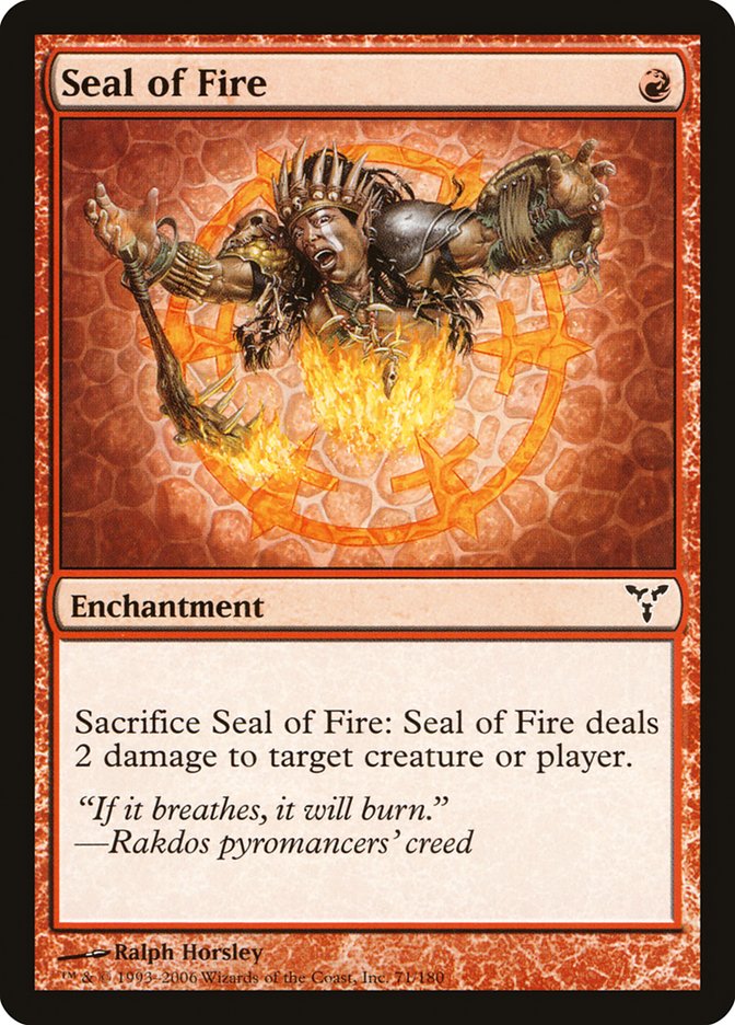 Seal of Fire [Dissension] | Boutique FDB TCG