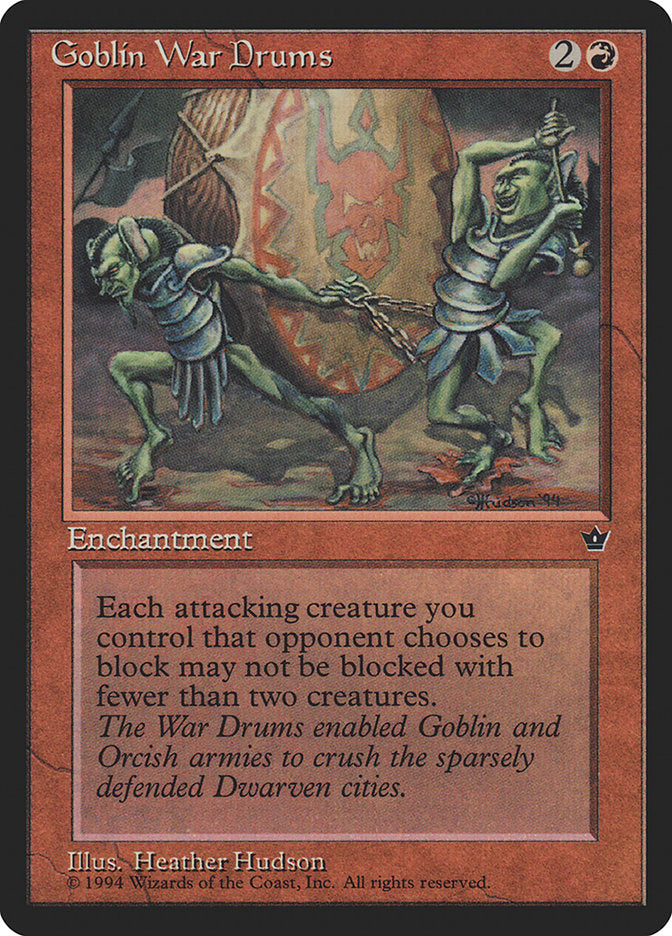 Goblin War Drums (Heather Hudson) [Fallen Empires] | Boutique FDB TCG