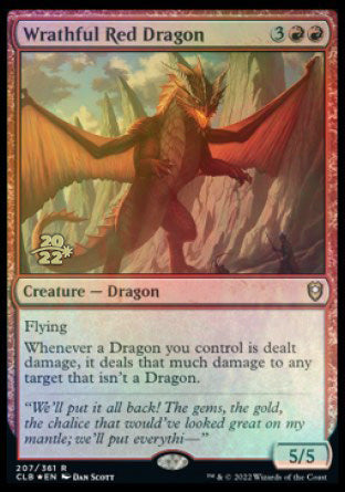 Wrathful Red Dragon [Commander Legends: Battle for Baldur's Gate Prerelease Promos] | Boutique FDB TCG