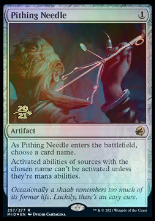 Pithing Needle [Innistrad: Midnight Hunt Prerelease Promos] | Boutique FDB TCG