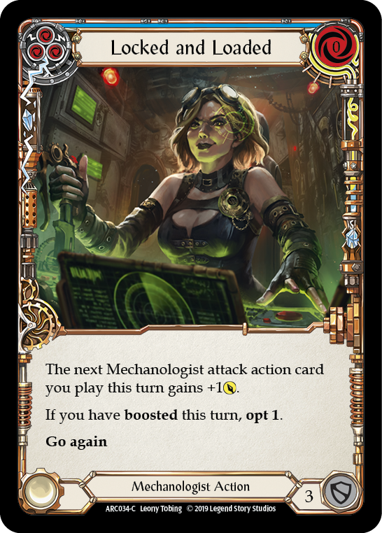 Locked and Loaded (Blue) [ARC034-C] (Arcane Rising)  1st Edition Rainbow Foil | Boutique FDB TCG