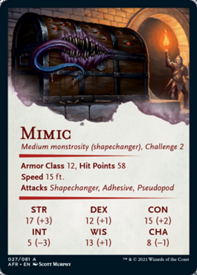 Mimic Art Card [Dungeons & Dragons: Adventures in the Forgotten Realms Art Series] | Boutique FDB TCG