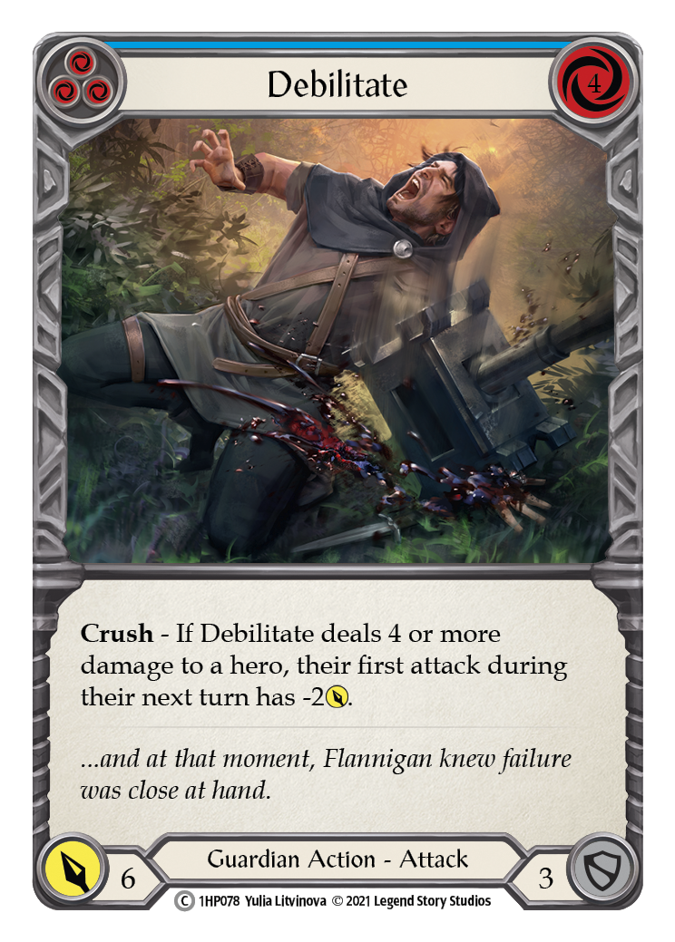 Debilitate (Blue) [1HP078] (History Pack 1) | Boutique FDB TCG