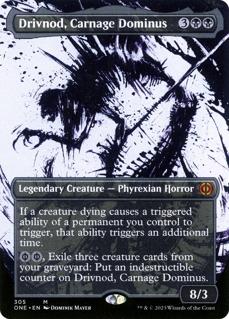Drivnod, Carnage Dominus (Borderless Ichor) [Phyrexia: All Will Be One] | Boutique FDB TCG