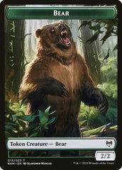 Elf Warrior // Bear Double-Sided Token [Kaldheim Tokens] | Boutique FDB TCG