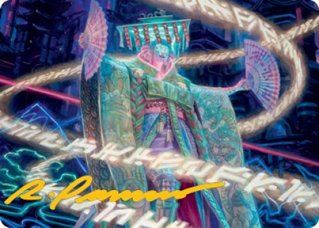 Satsuki, the Living Lore Art Card (Gold-Stamped Signature) [Kamigawa: Neon Dynasty Art Series] | Boutique FDB TCG