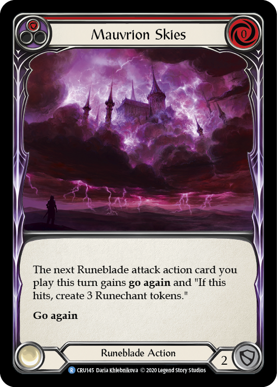 Mauvrion Skies (Red) [CRU145] (Crucible of War)  1st Edition Rainbow Foil | Boutique FDB TCG