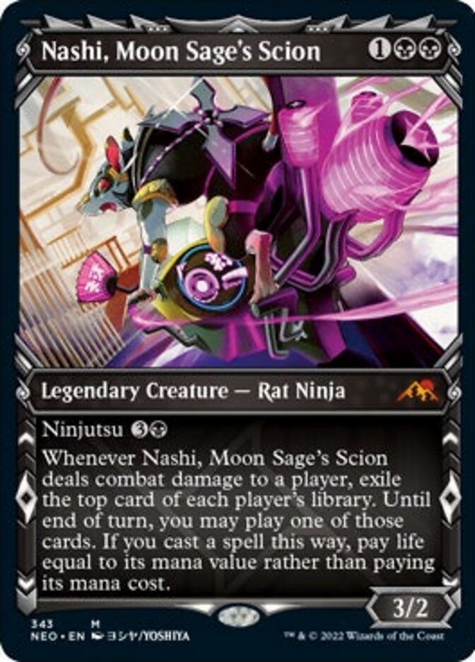 Nashi, Moon Sage's Scion (Showcase Ninja) [Kamigawa: Neon Dynasty] | Boutique FDB TCG
