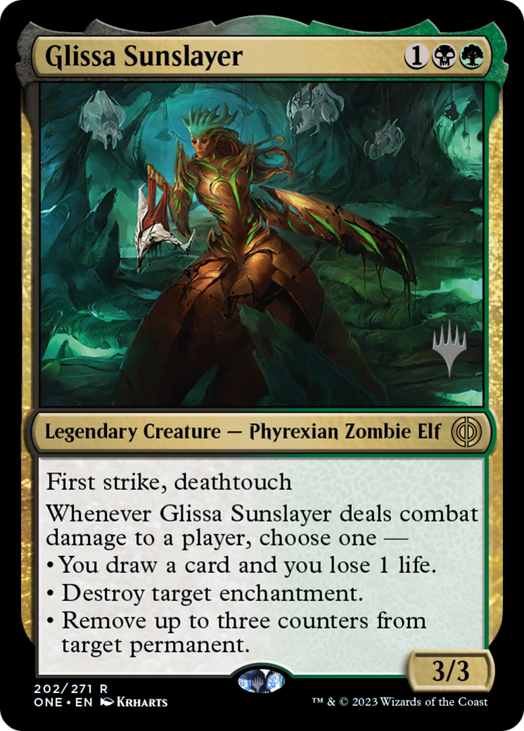 Glissa Sunslayer (Promo Pack) [Phyrexia: All Will Be One Promos] | Boutique FDB TCG