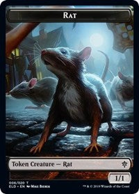 Rat // Food (17) Double-Sided Token [Throne of Eldraine Tokens] | Boutique FDB TCG