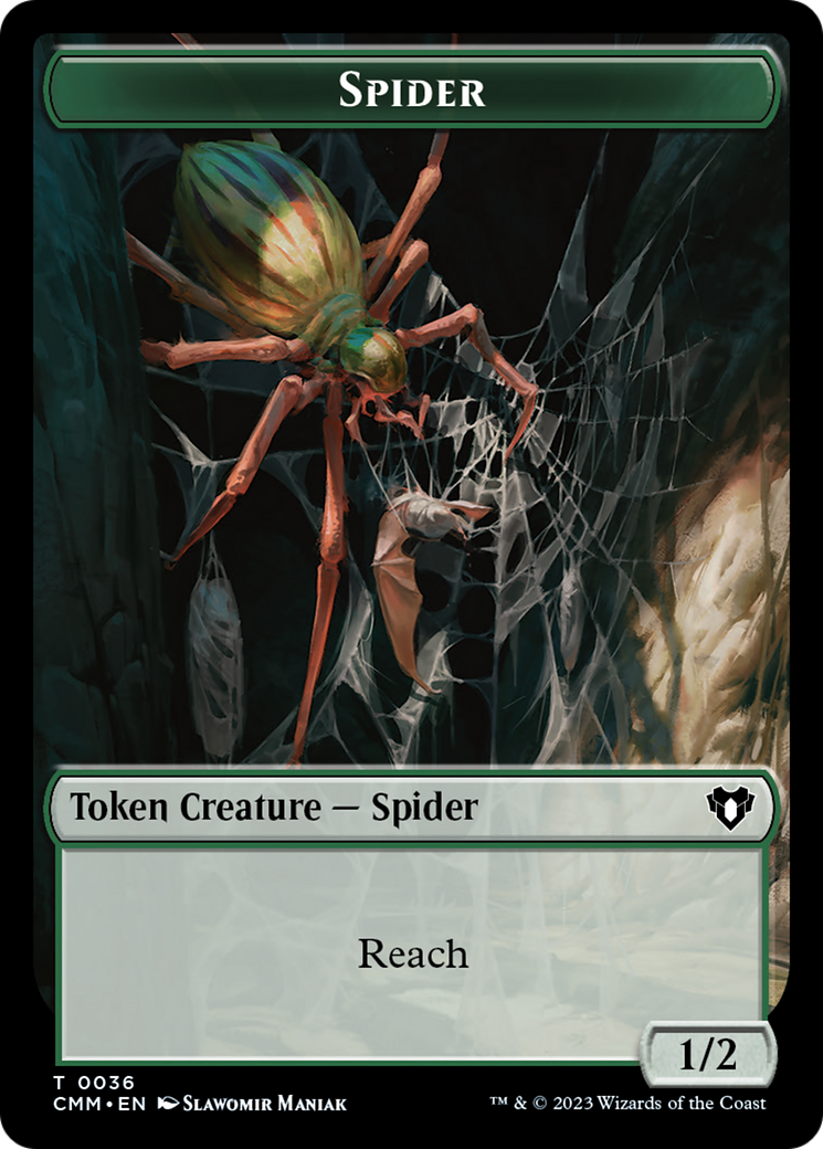 Wurm // Spider Double-Sided Token [Commander Masters Tokens] | Boutique FDB TCG