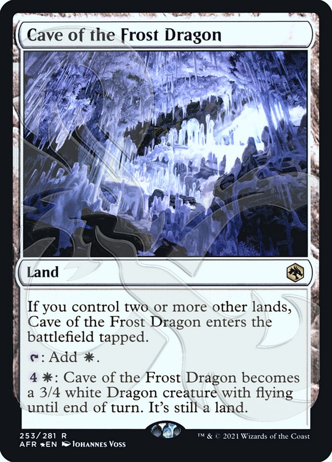 Cave of the Frost Dragon (Ampersand Promo) [Dungeons & Dragons: Adventures in the Forgotten Realms Promos] | Boutique FDB TCG