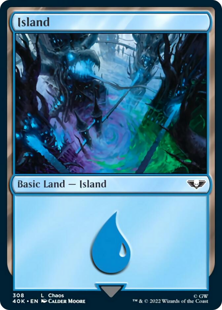 Island (308) (Surge Foil) [Warhammer 40,000] | Boutique FDB TCG