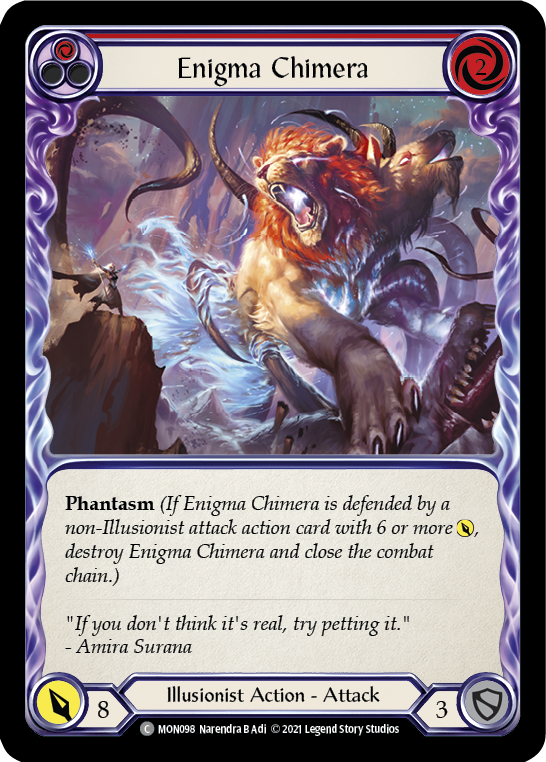 Enigma Chimera (Red) [MON098-RF] (Monarch)  1st Edition Rainbow Foil | Boutique FDB TCG