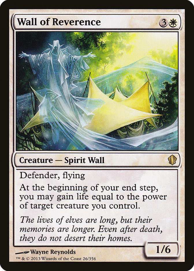 Wall of Reverence [Commander 2013] | Boutique FDB TCG