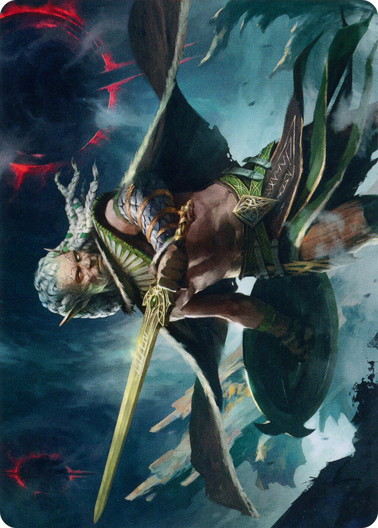 Serpent-Blade Assailant Art Card (40) [March of the Machine Art Series] | Boutique FDB TCG