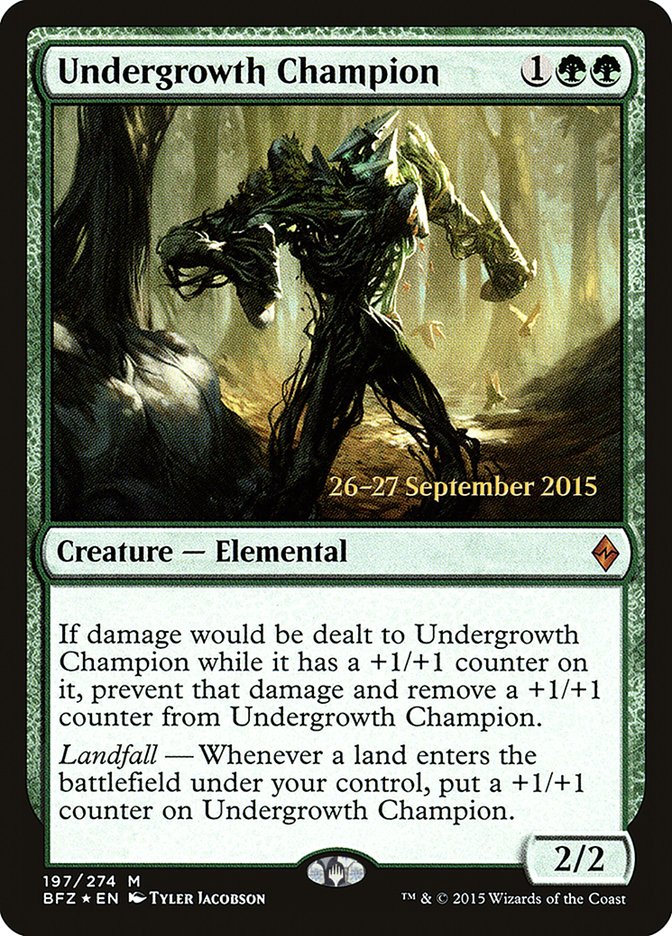 Undergrowth Champion [Battle for Zendikar Prerelease Promos] | Boutique FDB TCG