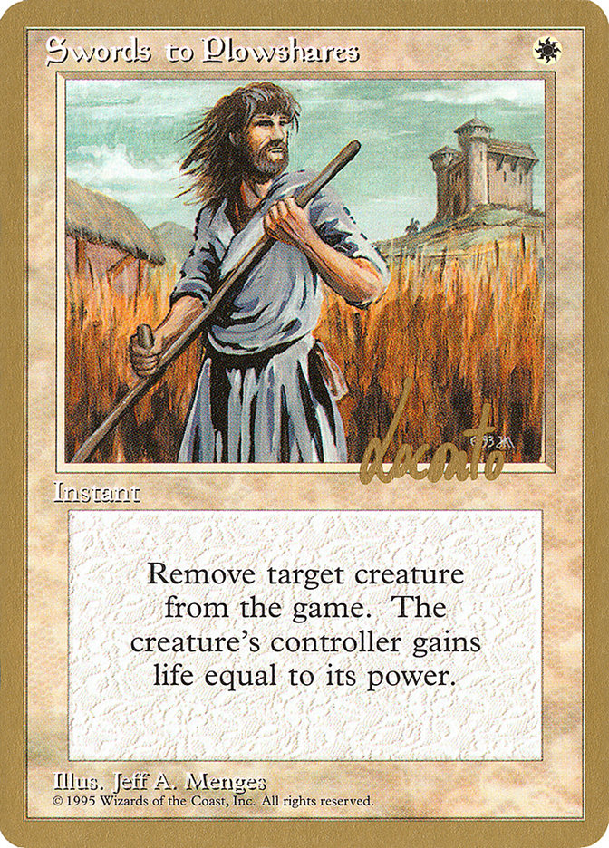 Swords to Plowshares (Michael Loconto) [Pro Tour Collector Set] | Boutique FDB TCG