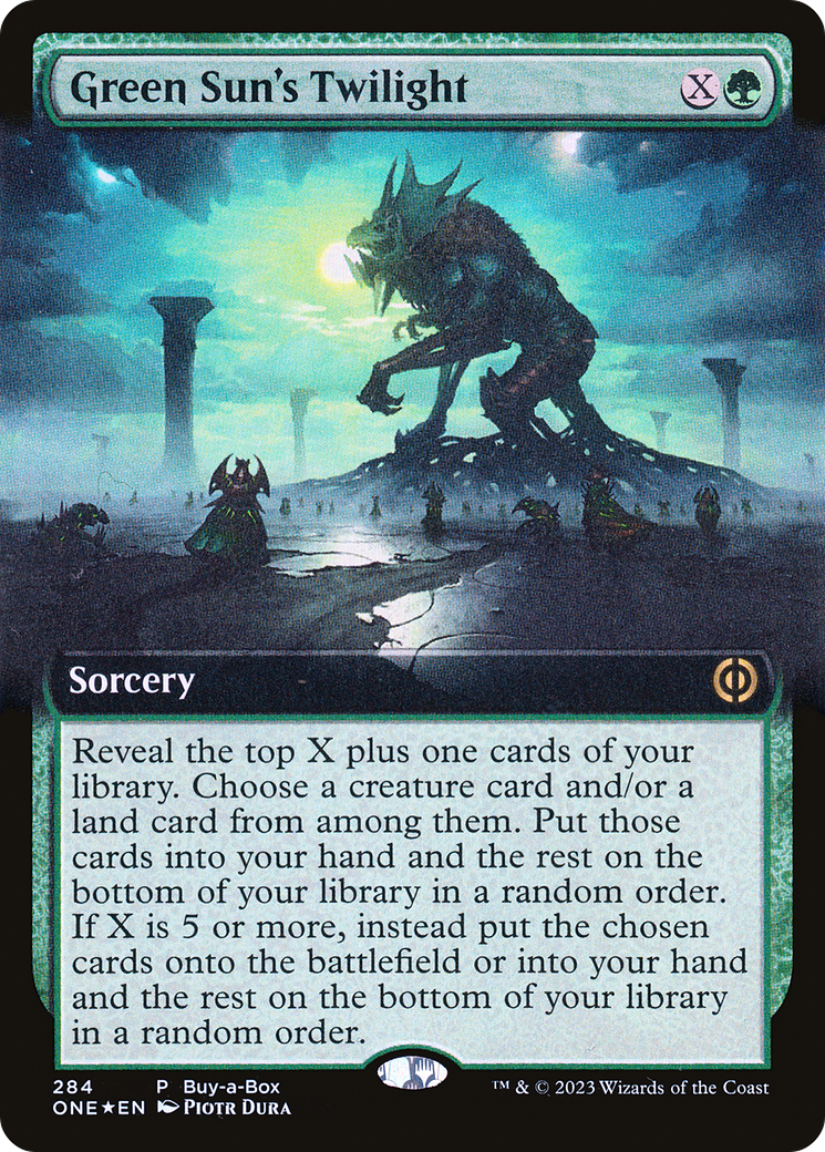 Green Sun's Twilight (Buy-A-Box) (Extended Art) [Phyrexia: All Will Be One] | Boutique FDB TCG