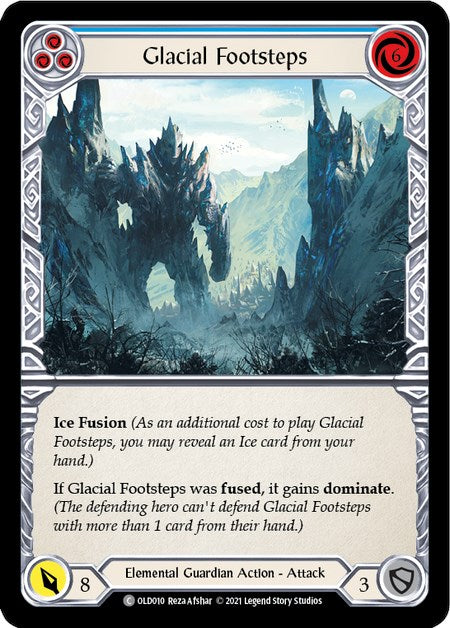 Glacial Footsteps (Blue) [OLD010] (Tales of Aria Oldhim Blitz Deck)  1st Edition Normal | Boutique FDB TCG