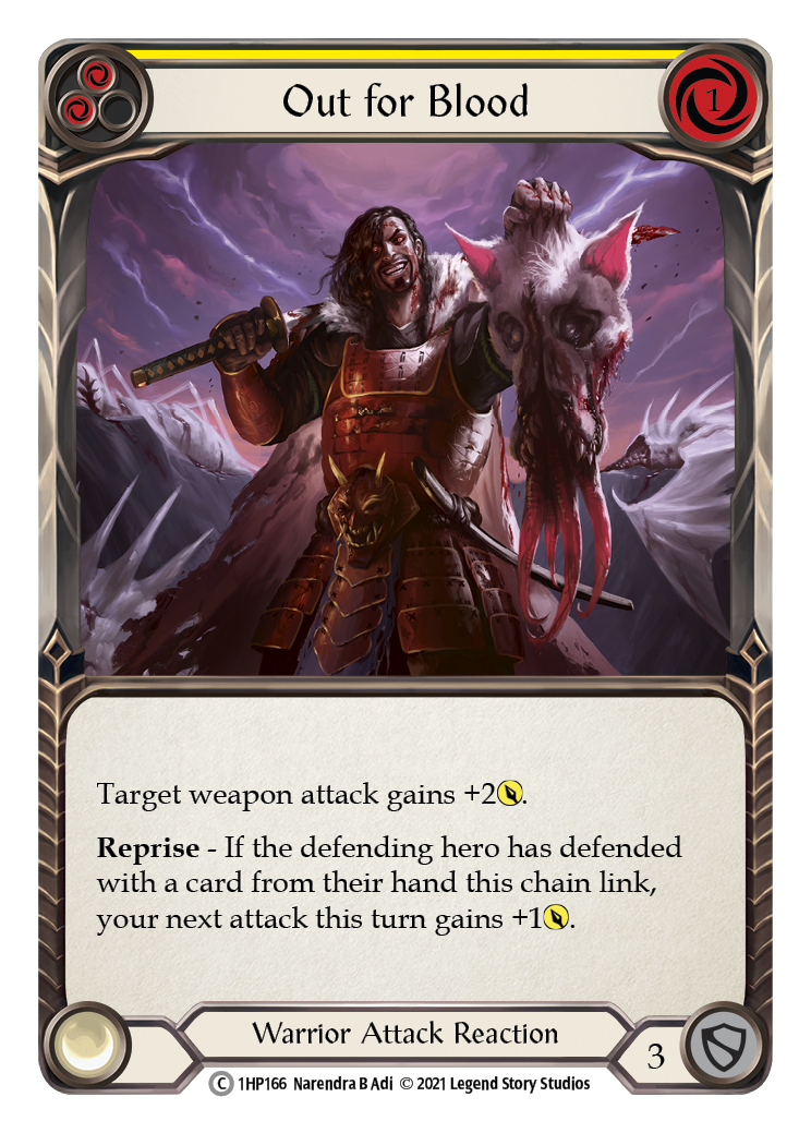 Out for Blood (Yellow) [1HP166] (History Pack 1) | Boutique FDB TCG