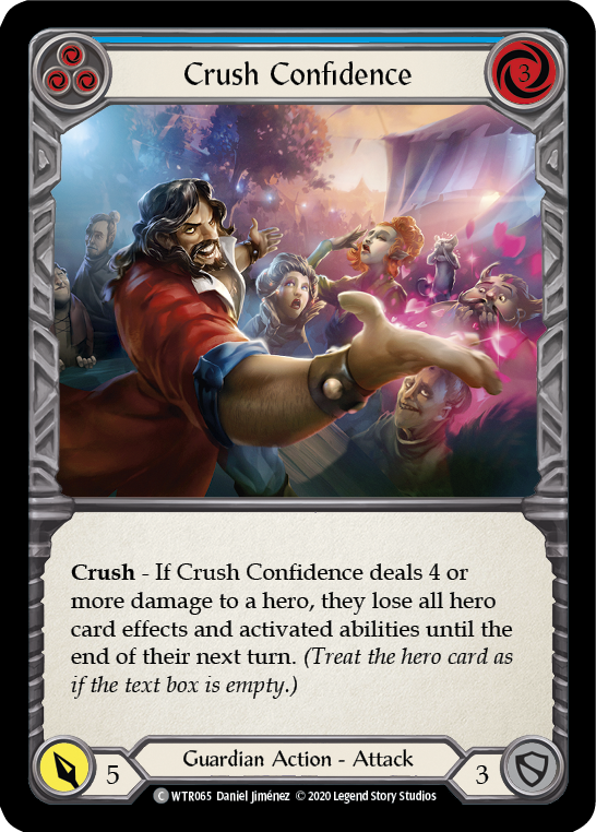 Crush Confidence (Blue) [U-WTR065] (Welcome to Rathe Unlimited)  Unlimited Rainbow Foil | Boutique FDB TCG