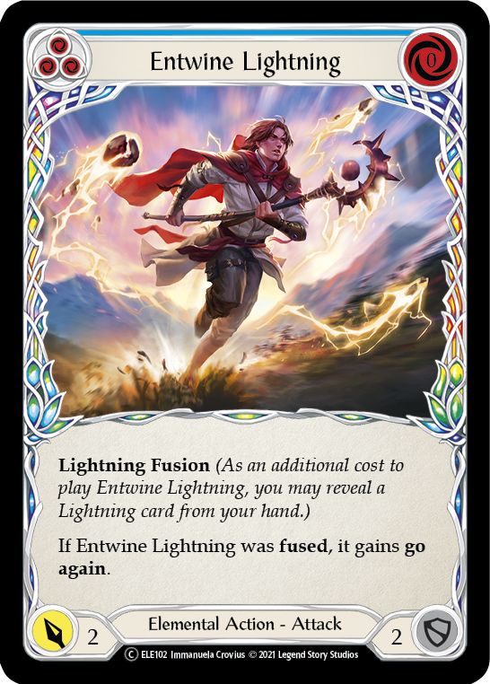 Entwine Lightning (Blue) [U-ELE102] (Tales of Aria Unlimited)  Unlimited Rainbow Foil | Boutique FDB TCG