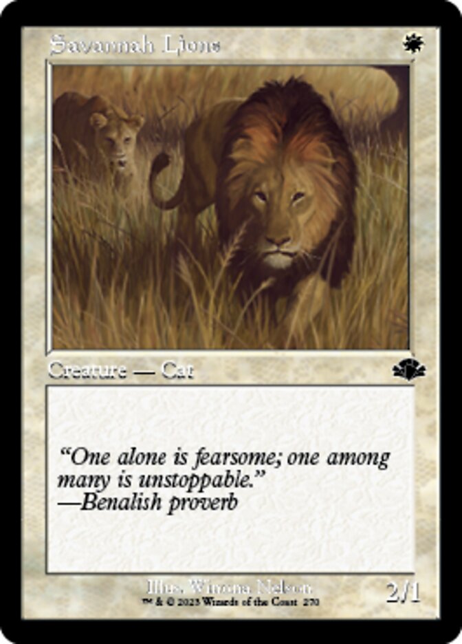 Savannah Lions (Retro) [Dominaria Remastered] | Boutique FDB TCG