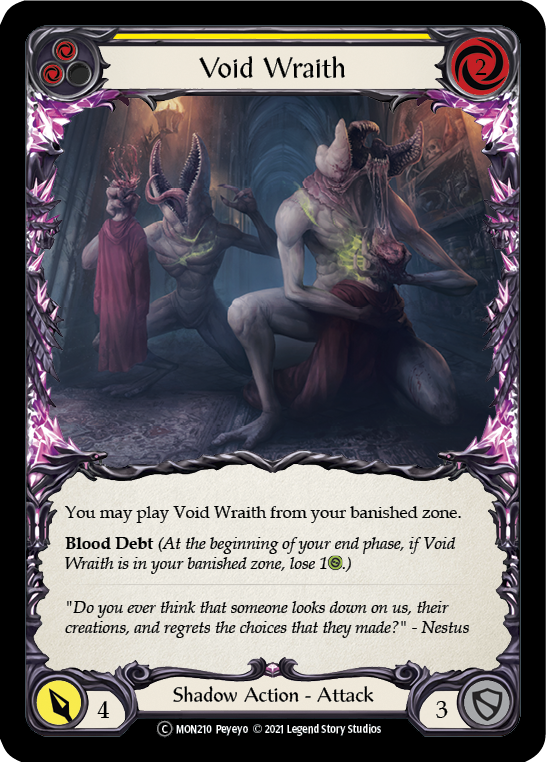 Void Wraith (Yellow) [U-MON210] (Monarch Unlimited)  Unlimited Normal | Boutique FDB TCG