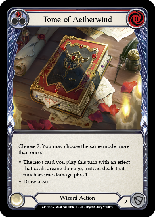 Tome of Aetherwind [ARC122-S] (Arcane Rising)  1st Edition Normal | Boutique FDB TCG