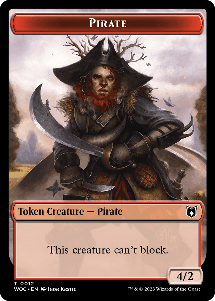 Pirate // Human Double-Sided Token [Wilds of Eldraine Commander Tokens] | Boutique FDB TCG