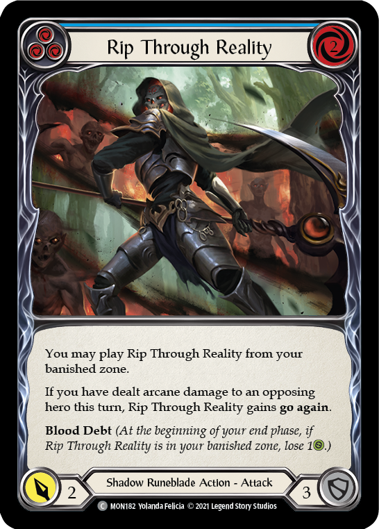 Rip Through Reality (Blue) [MON182] (Monarch)  1st Edition Normal | Boutique FDB TCG