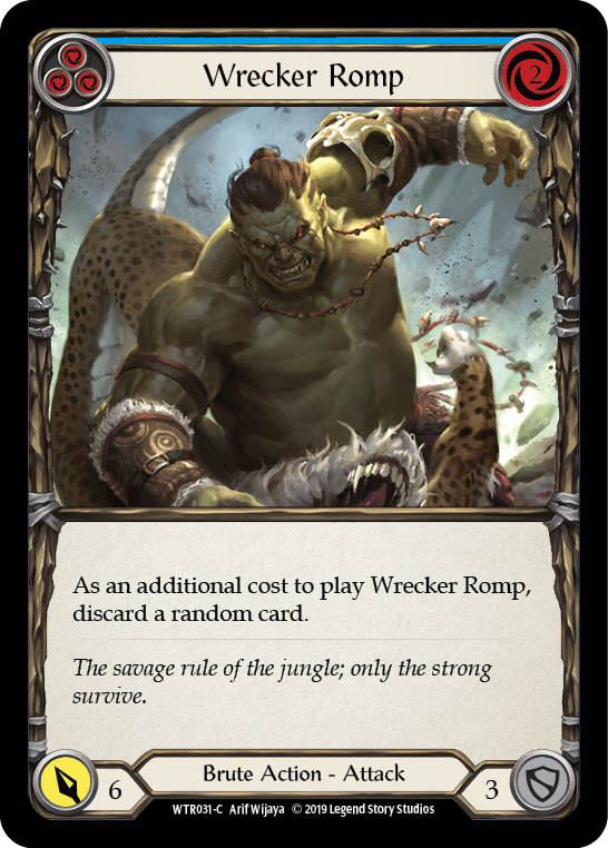 Wrecker Romp (Blue) [WTR031-C] (Welcome to Rathe)  Alpha Print Rainbow Foil | Boutique FDB TCG