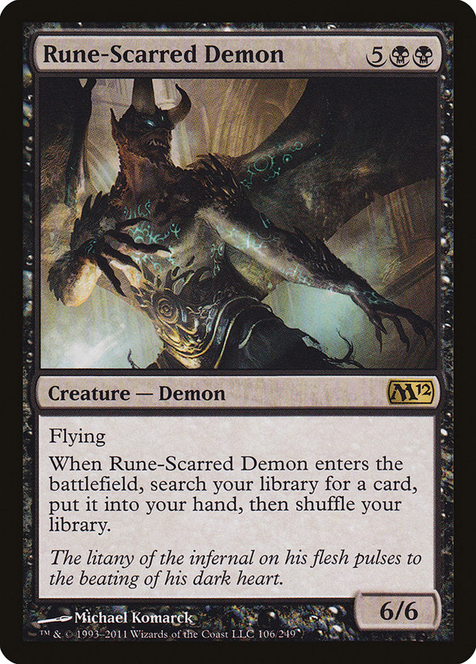 Rune-Scarred Demon [Magic 2012] | Boutique FDB TCG