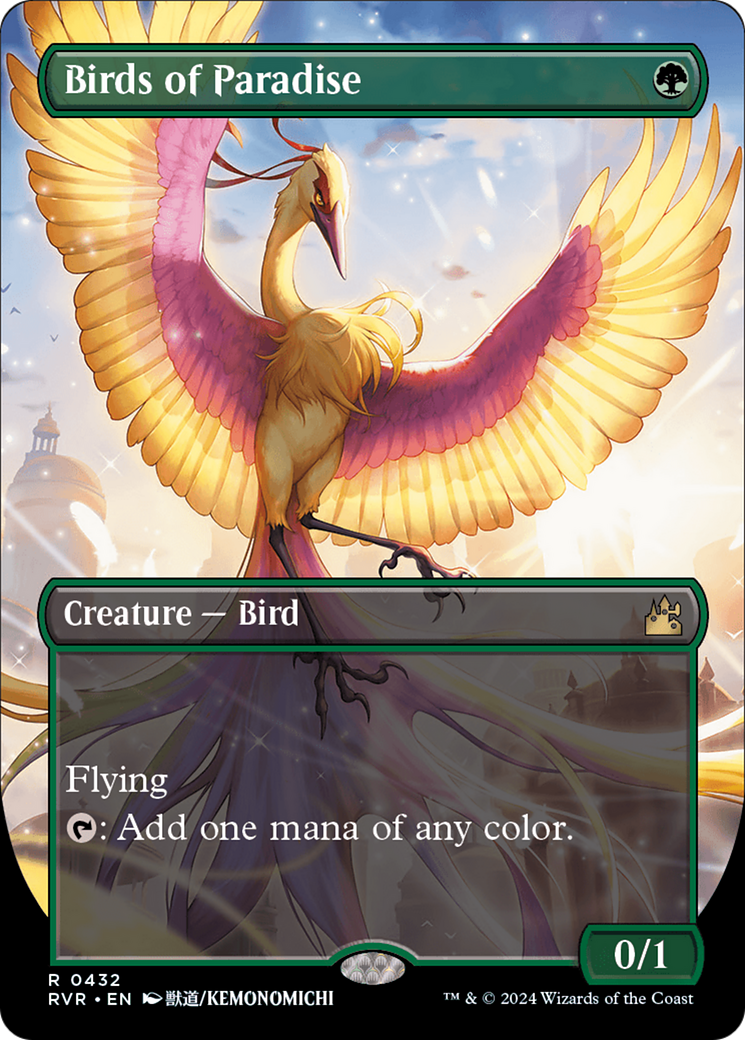 Birds of Paradise (Anime Borderless) [Ravnica Remastered] | Boutique FDB TCG