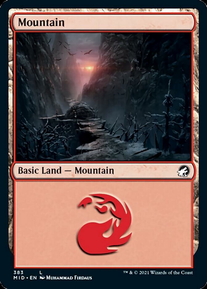 Mountain (383) [Innistrad: Midnight Hunt] | Boutique FDB TCG