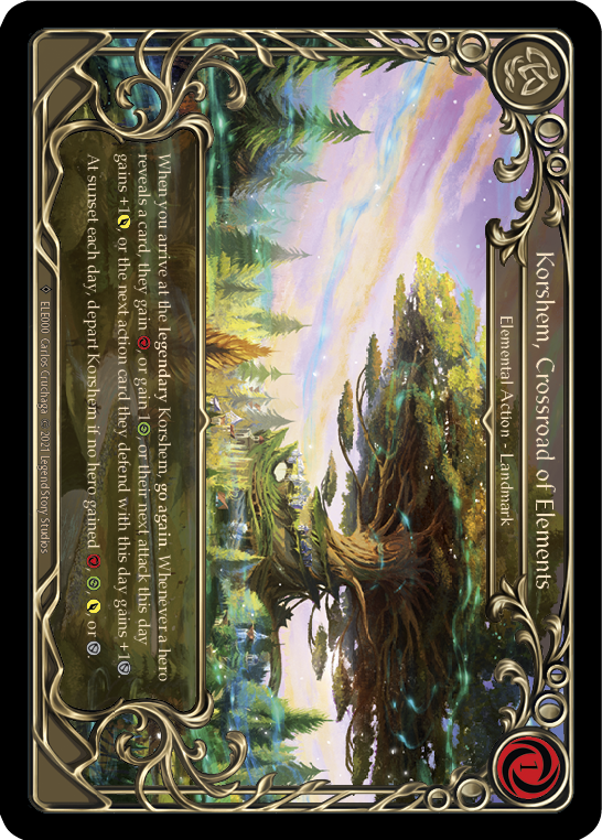 Korshem, Crossroad of Elements [U-ELE000] (Tales of Aria Unlimited)  Unlimited Rainbow Foil | Boutique FDB TCG