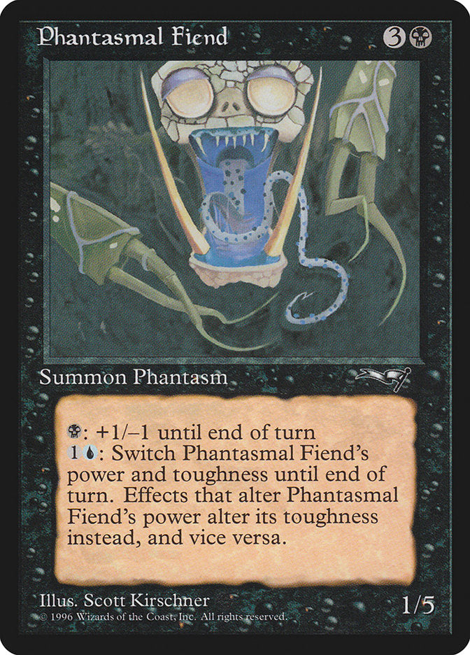 Phantasmal Fiend (Dark Green Background) [Alliances] | Boutique FDB TCG