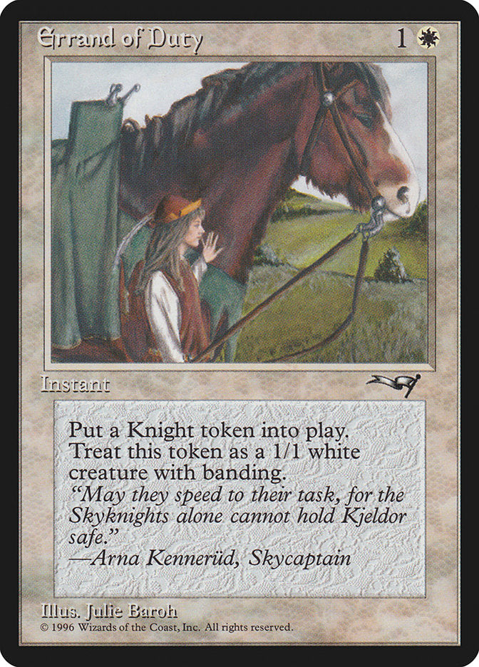 Errand of Duty (Horse) [Alliances] | Boutique FDB TCG