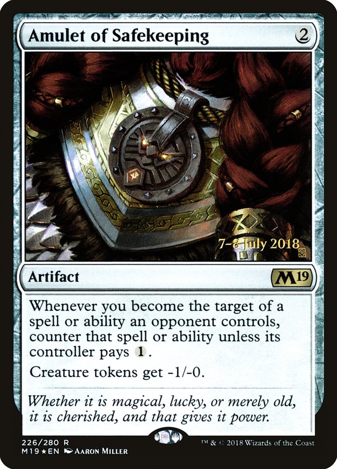 Amulet of Safekeeping [Core Set 2019 Prerelease Promos] | Boutique FDB TCG